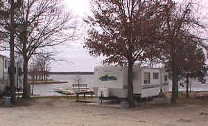 Our RV sites are located with a great view of Lake Fork. 