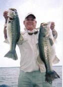 Larry Petr with an awesome Lake Fork double with Pro Guide Jimmy Everett