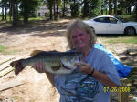 Vicki's  bass was 23 1/2'' and weighed just over 8 lbs with a girth of 17'.