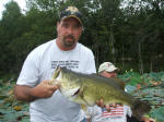 Dan Heppe from Milwaukee, WI. caught this 9lb. 4oz. 24 3/4" bass while fishing on Lake Fork August 22, 2008.This fish was released to fight another day.