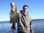 Pro Guide John Tanner's buddy Logan with a good one he caught on 1/19 on a lipless crank