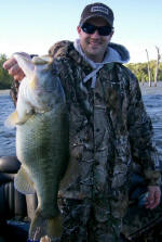 Cory with his biggest bass ever, a 9.6, along with a 7.8 caught on the same day, 4/6.