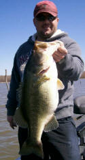  Bass fishing fishing with Pro Guide Tom Redington Brian caught this very plump Fork pre-spawn bass weighing 7 lb 4 oz.