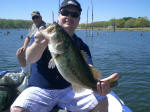 Chris Clarke with Lake Fork bass caught on March 24 fishing with Pro Guide JW Peterson