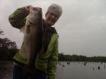 Ruth Ann Priddle from Kansas with a hog caught while fishing with Pro Guide John Tanner