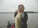  Becky Thomas from Stephenville who caught her first bass of a lifetime