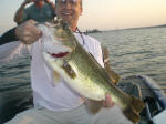 Hank Wilson with a 9.8 lb bass caught while fishing with Pro Guide JW Peterson 6-11-11