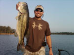 Jason Legg from Shreveport, LA. with a big bass caught on June 9 with Pro Guide John Tanner 