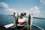 Pro Guide Mike Moody with a couple very nice Lake Fork bass