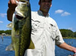 Brad Merrill from Nacogdoches caught this bass while fishing with  Pro Guide Gary Johnson