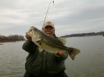  Pro Guide Tom Evans with a February bass from Lake Fork.