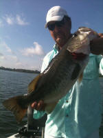 Pro Guide Mike Moody with a Lake Fork hawg