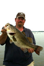 Raymond Sesco with a 9lb Bass caught while fishing with JW Peterson 9/28/12