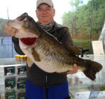 John Norman with the 11.86 Lake Fork bass caught while fishing with JW Peterson  on 12/6/12