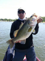 Lake Fork Guide JW Peterson with a 10.2 bass caught 4/25/13