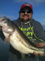 Bass caught while bass fishing with Eddie Garrett