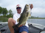  Pro Guide John Tanner with an April, 2008 trophy bass