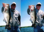 Larry Petr with some Lake Fork toads caught with Pro Guide Jimmy Everett