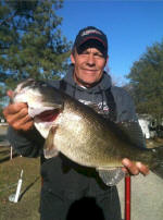 Pro Guide Eddie Garrett with a nice November bass