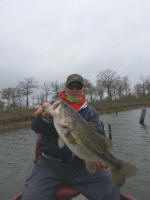 Lake Fork Guide JW Peterson with a 9 lb Lake Fork bass caught 4/7/14