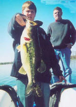 Jarred Wing with a nice Lake Fork bass caught while fishing with Pro Guide Jimmy Everett.