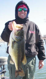 Lake Fork Pro Guide Tom Redington with a 7 lb 9 oz bass