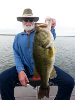 Ron McCance with a 12 lbs 4 oz bass caught while with Lake Fork Guide JW Peterson May 5, 2015 