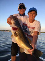 Aileen Graves caught this nice bass while fishing with Lake Fork Gary Johnson