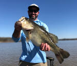 Bass weighing 9lb 14ounces caught while fishing with Guide Andrew Grills