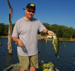 Michael Tutton caught this 3.0 bass on a baby brush hog 