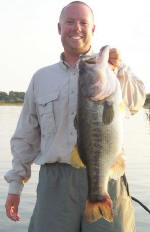 Pro Guide Tom Redington caught this Lake Fork bass weighing over 8lbs 