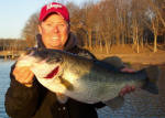 Lake Fork Pro Guide Tom Redington with a bass of almost 10 lbs, caught on the new Lake Fork Live Magic Shad.