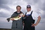 Pro Guide Lance Vick  and client with a nice Lake Fork bass