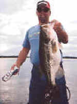 Pro Guide JW Peterson, 11.42 lb Lake Fork Bass caught 4-21-03