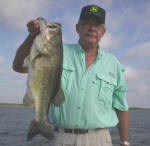 Doyle Brown with a 7.3 he caught while fishing with  Pro Guide   John Tanner on 8/26. This was one of the many suspended fish we caught that morning. It was a blast, way to go Doyle! 