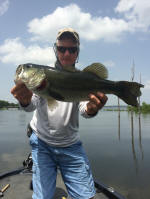 Bass caught fishing with Guide John Morris during Camp Bass