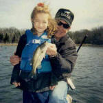 Pro Guide Jim Reaneau and his grand daughter.