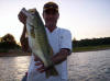 Stoney Duke from Wichita Falls with a Hog he caught while fishing with Pro Guide John Tanner on 8/1