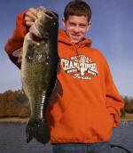 Parker Fox, his first fishing trip to Lake Fork. Caught while fishing with Pro Guide John Tanner 