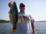 Darrell Moore also from Minnesota with his biggest fish ever. Bass fishing with Pro Guide  John Tanner