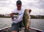 Pro Guide John Tanner with a hog caught 3/8, on a watermelon/red Grande Stick by www.grandebass.com.