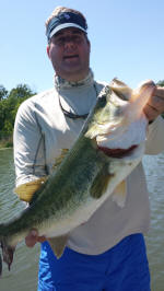Bass caught while bass fishing with Pro Guide Eddie Garrett