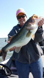 Bass caught while bass fishing with Pro Guide Eddie Garrett