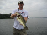 Chris Sinkey a 7.5 lb. bass caught recently on Lake Fork