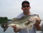Richard was fishing with Pro Guide Tom Redington when he caught this 8 1/2 lb bass on a Jig.