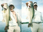 Brett Colman caught these 7.03lb and 8.64lb bass with Pro Guide Jimmy Everett