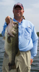 Pro Guide Tom Redington with a  9 lb 3 oz drop shot bass