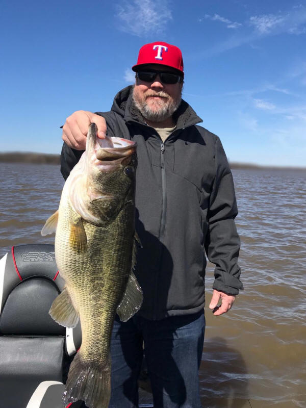 Bass weighing 10.7 lbs.