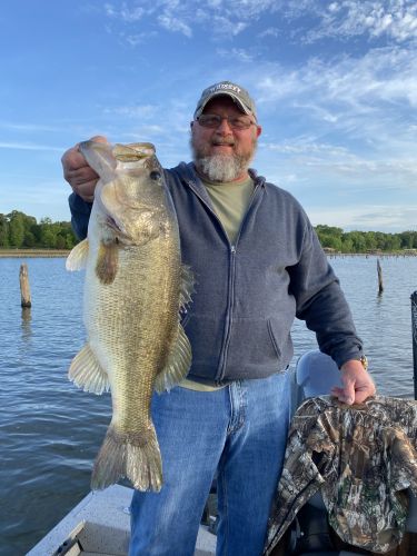 Bass caught while fishing with Lake Fork Guide Tom Evans