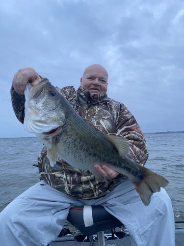 Bass caught fishing with Guide Andrew Grills 